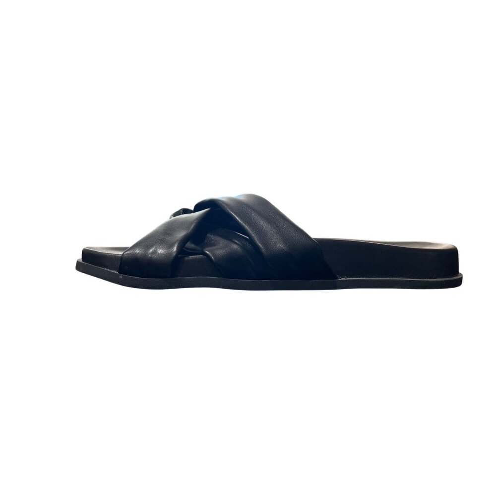 Anthropologie Silent D Helena Sandals Slides Black Womens Size 38 / US 7-7.5 - Picture 8 of 9